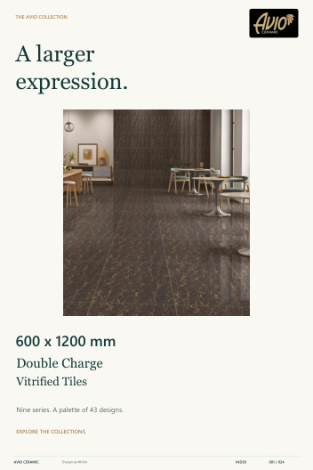 Double charge vitrified tiles catalogue cover