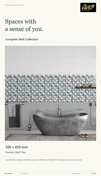 Ceramic wall tiles catalogue cover